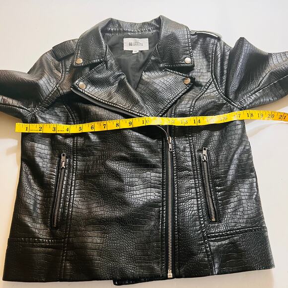 BB Dakota Lucky Lizard Faux Leather Biker Jacket Size Medium - Picture 9 of 11